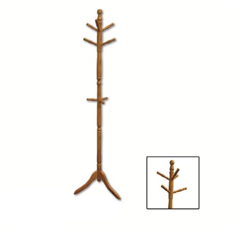 Ore International Natural Wood Swivel Coat Rack N10081-NA